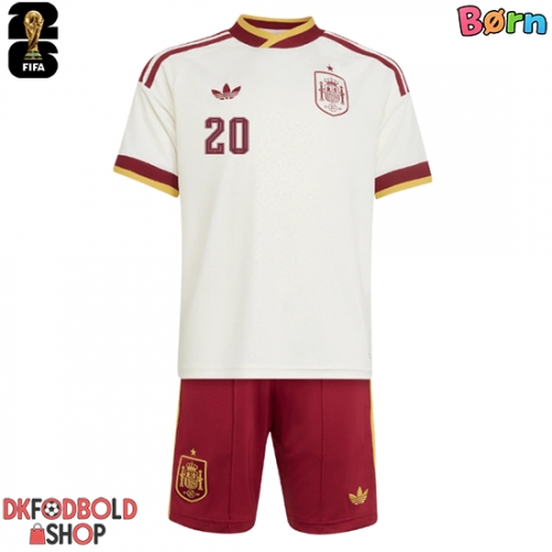 Spanien Pedri Gonzalez #20 Udebanesæt Børn VM 2026 Kort ærmer (+ korte bukser)